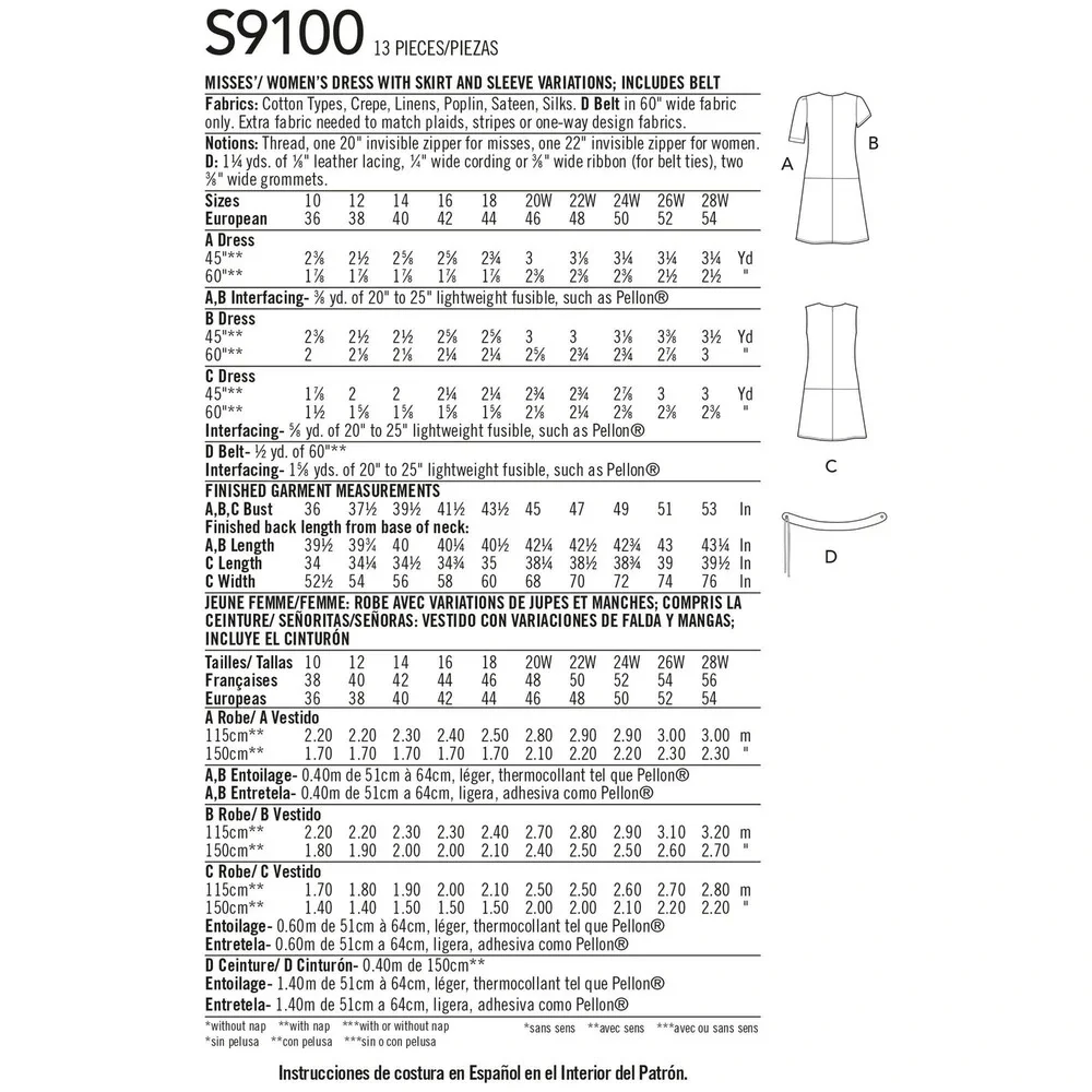 Simplicity sewing pattern